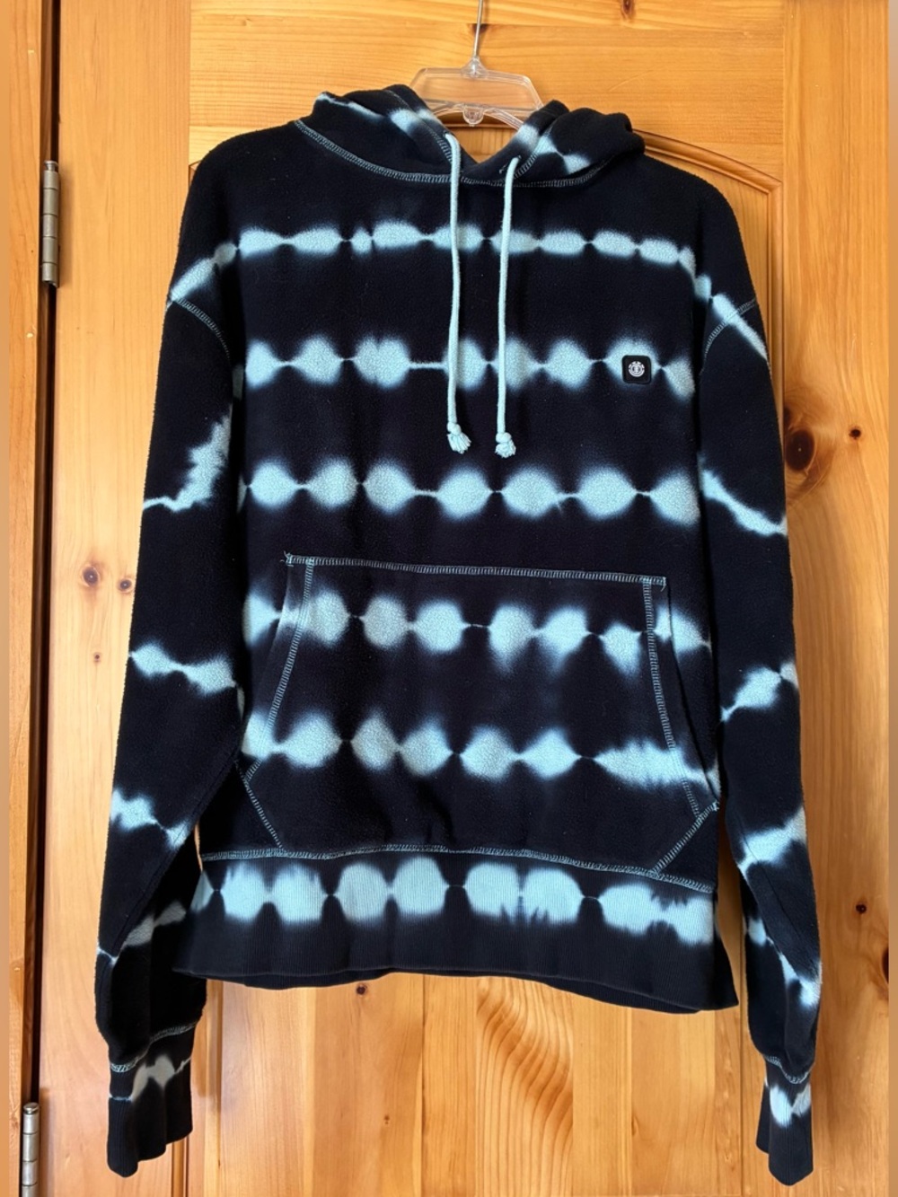 Element Navy Blue and Light Blue Tie-Dye Fleece Pullover Hoodie